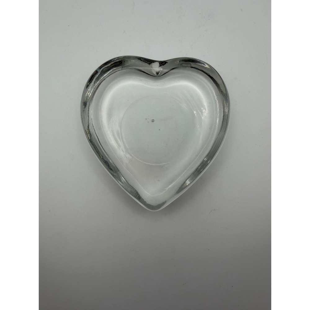 Clear Glass Heart Paperweight Solid Crystal Style Romantic Valentine Decor